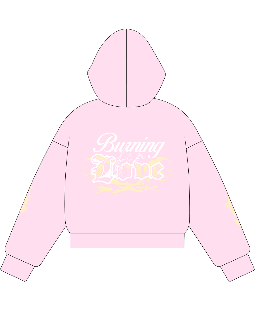 Double Zip Hoodie Boxy - Wild Flame