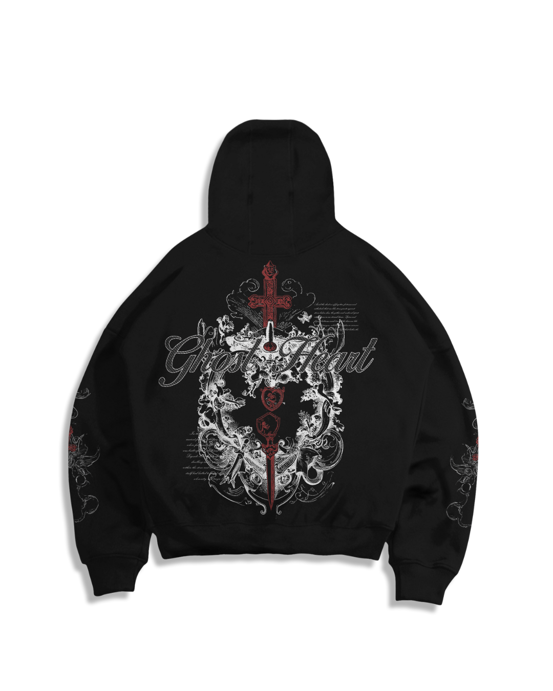 Double Zip Hoodie Boxy - Ghost Heart