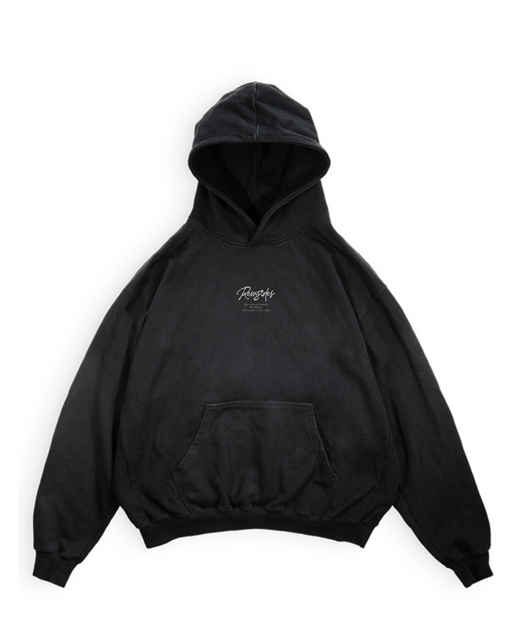 Hoodie Boxy - Black Thorns