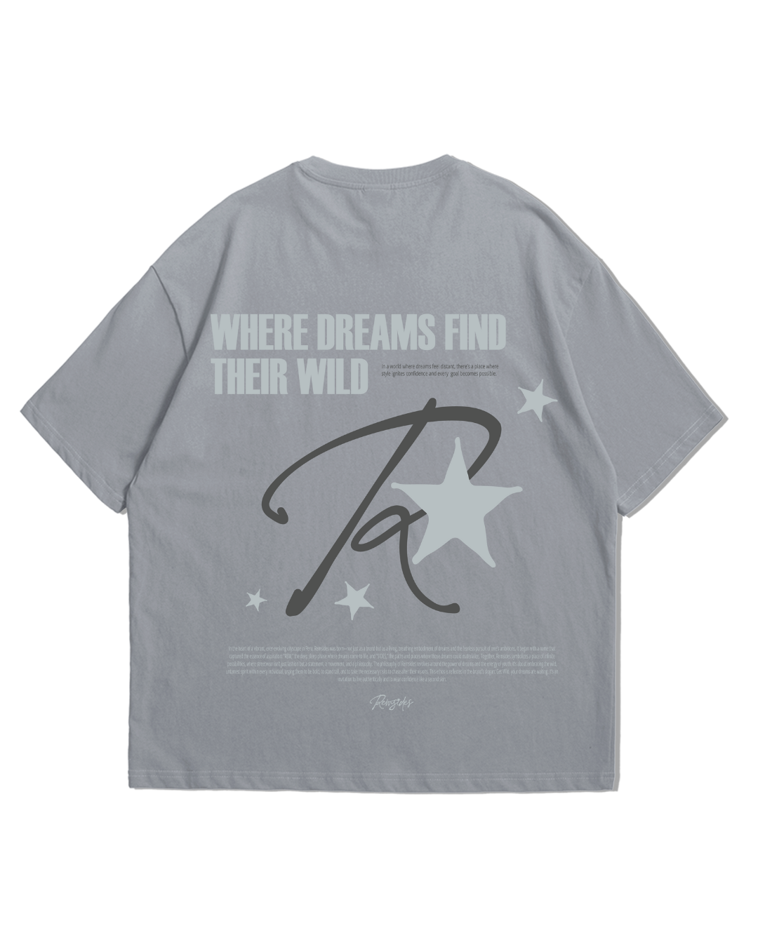 T-shirt Boxy - Star Gray - Remsides
