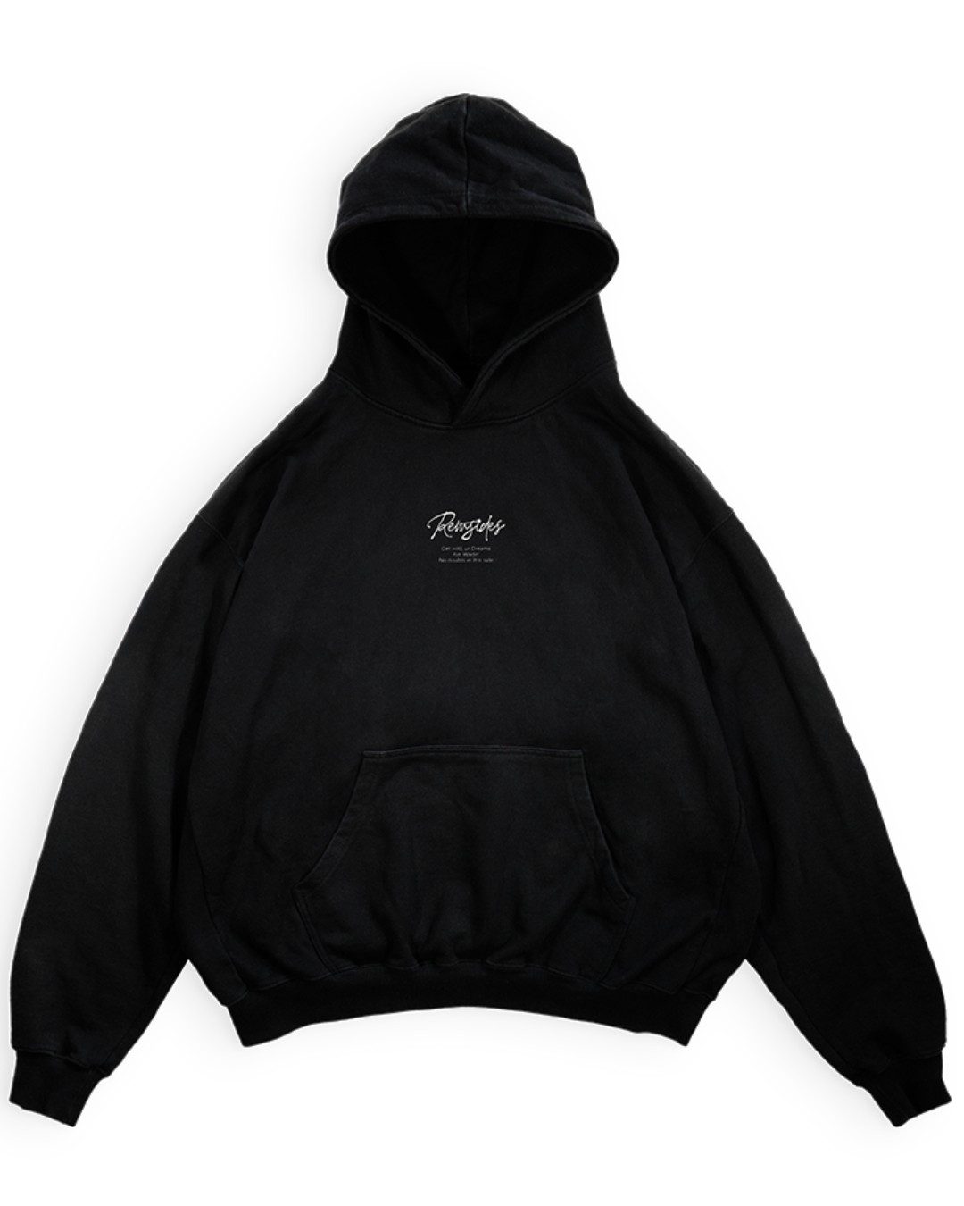 Hoodie Boxy - Black Thorns