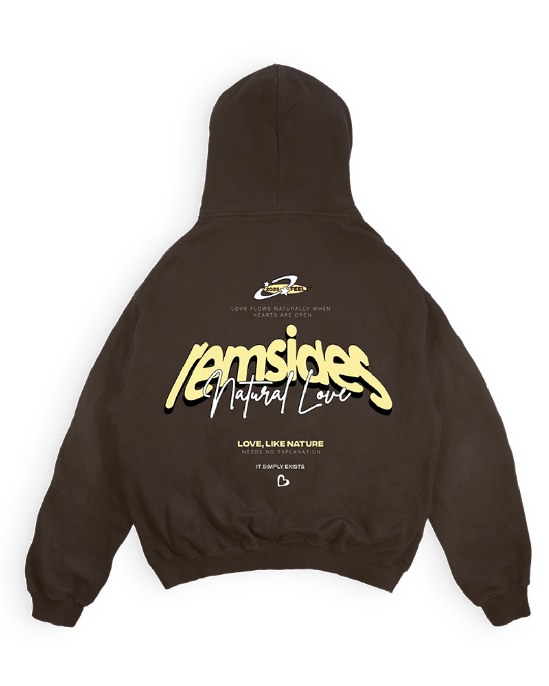 Hoodie Boxy - Natural Love - Remsides