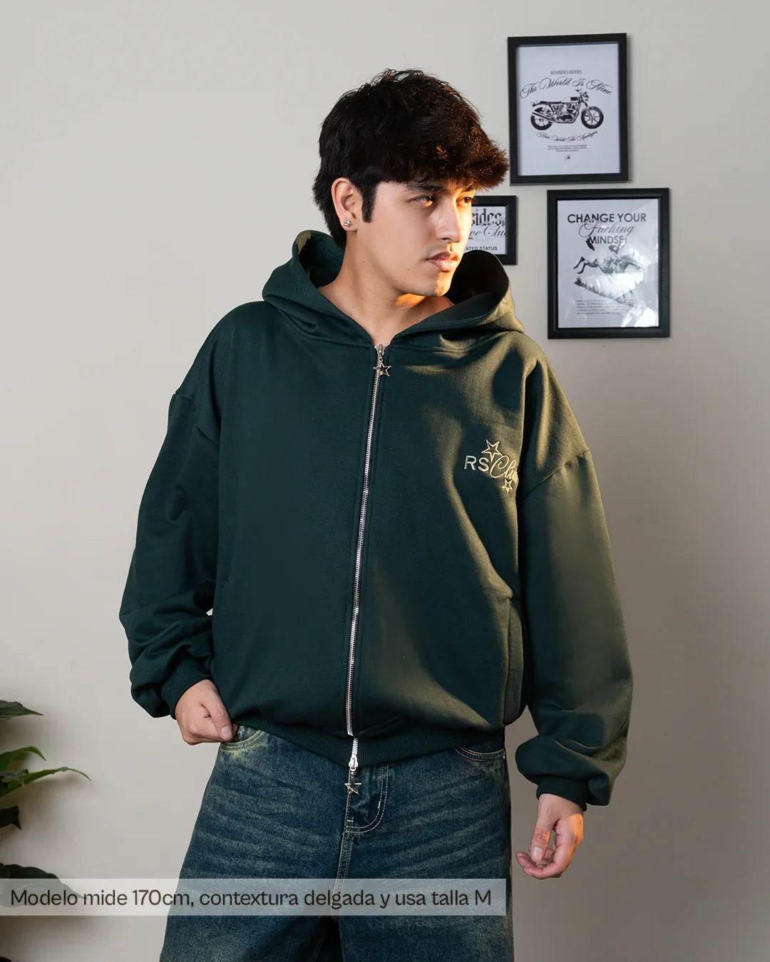 Zip Hoodie Boxy - Forest Land