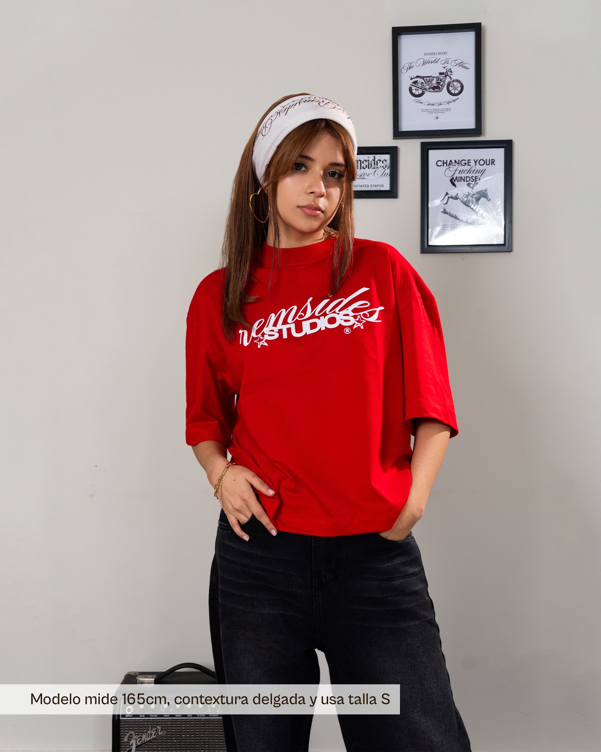 T-shirt Boxy -  Red District