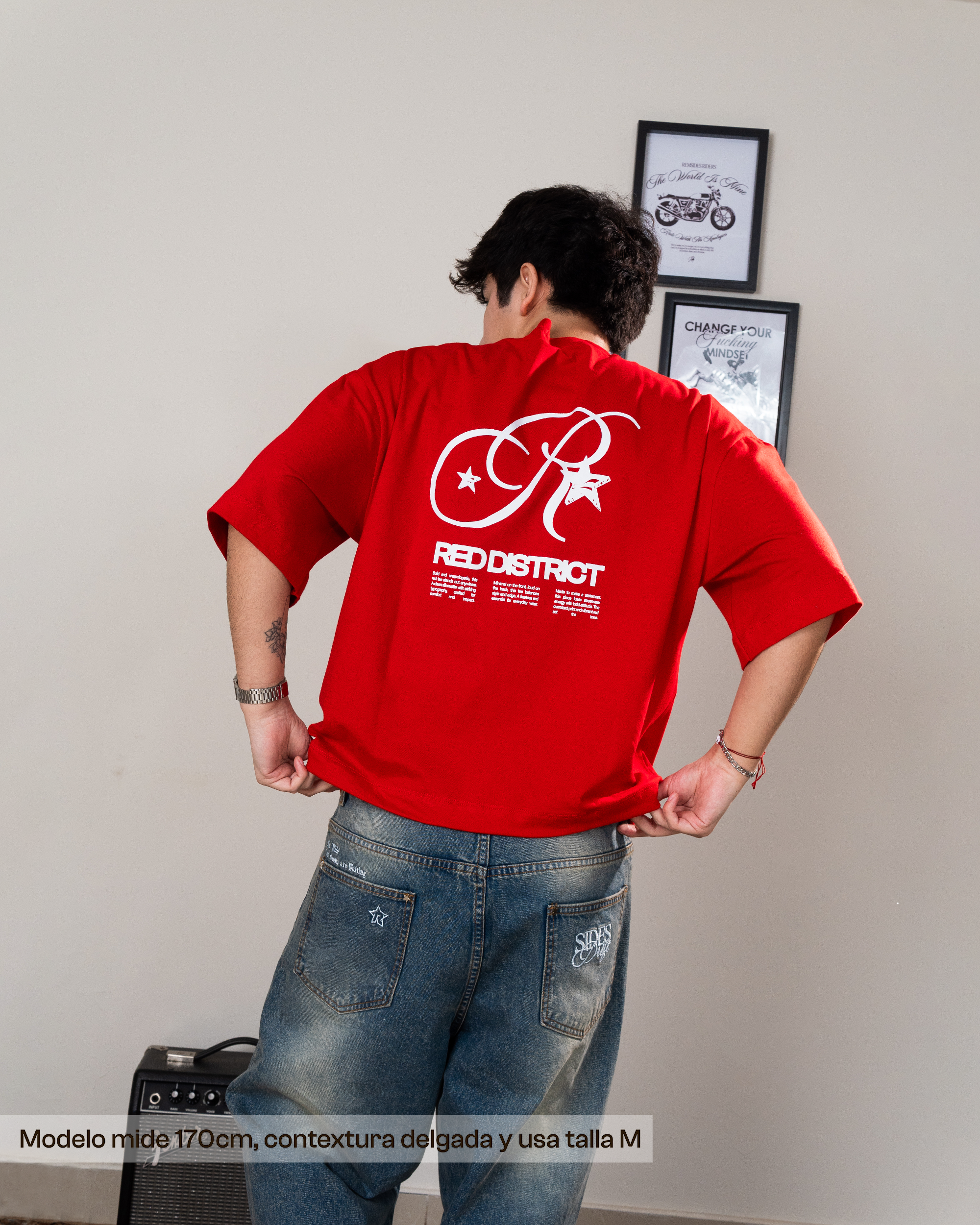 T-shirt Boxy -  Red District