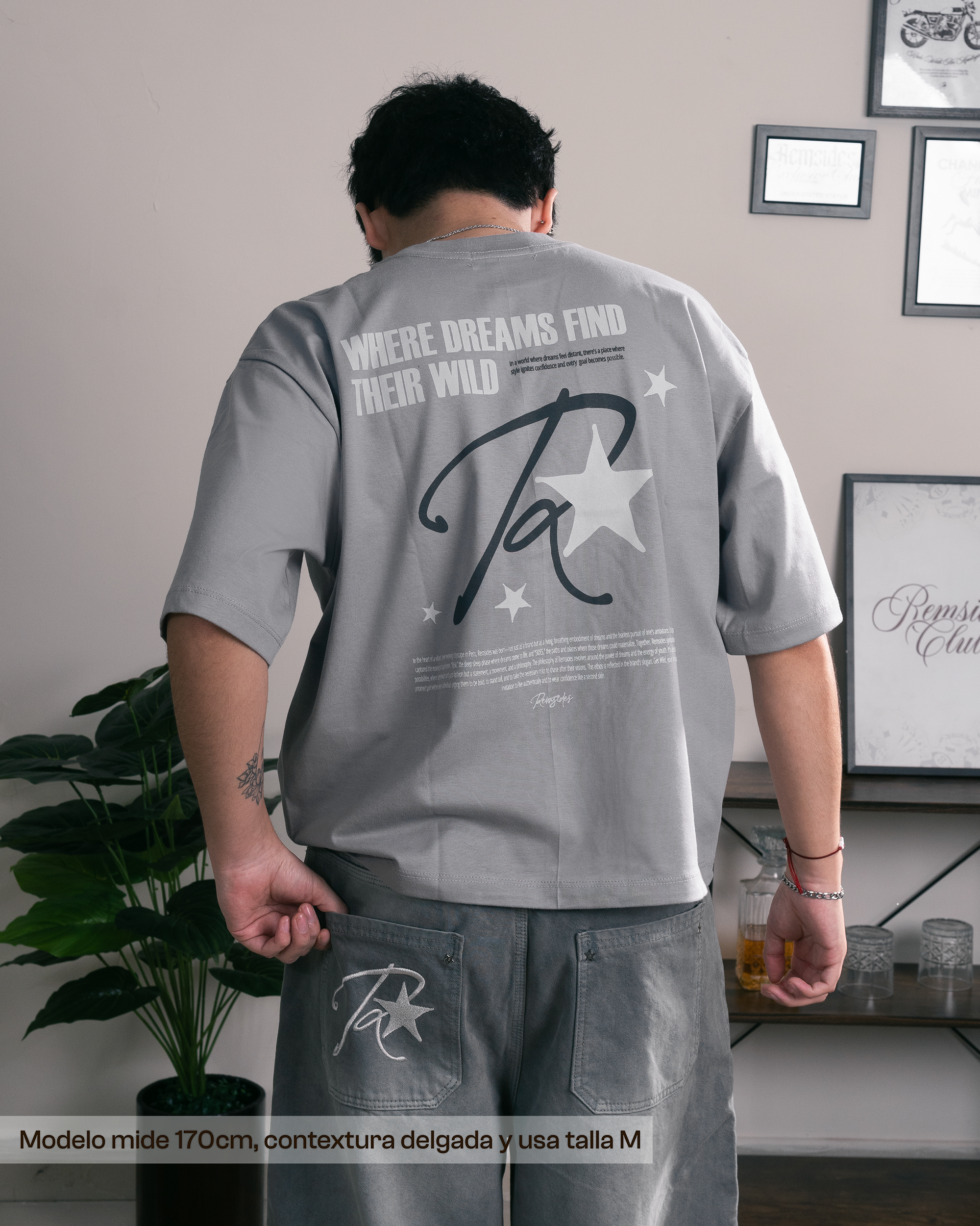 T-shirt Boxy - Star Gray