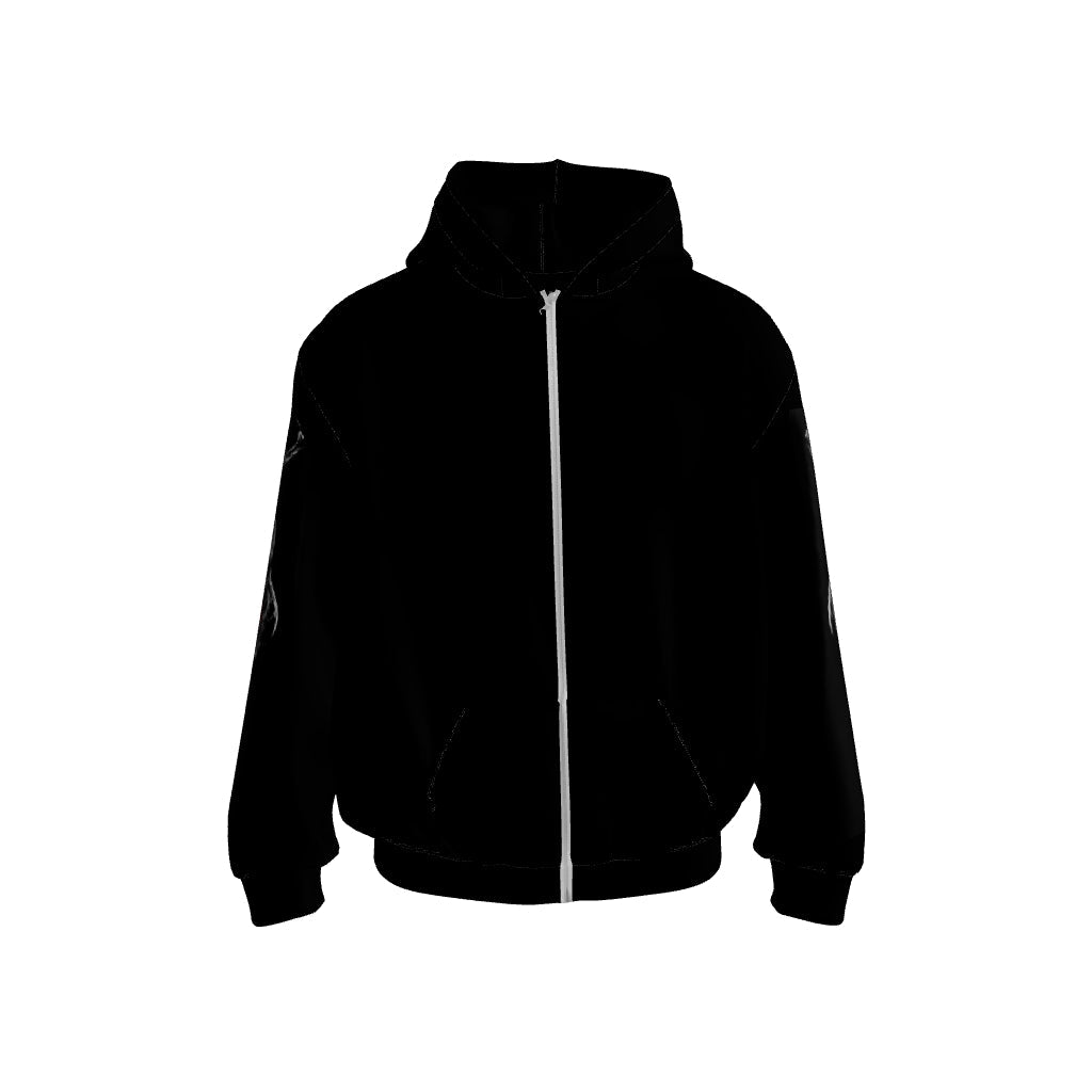 Double Zip Hoodie Boxy - Ghost Heart