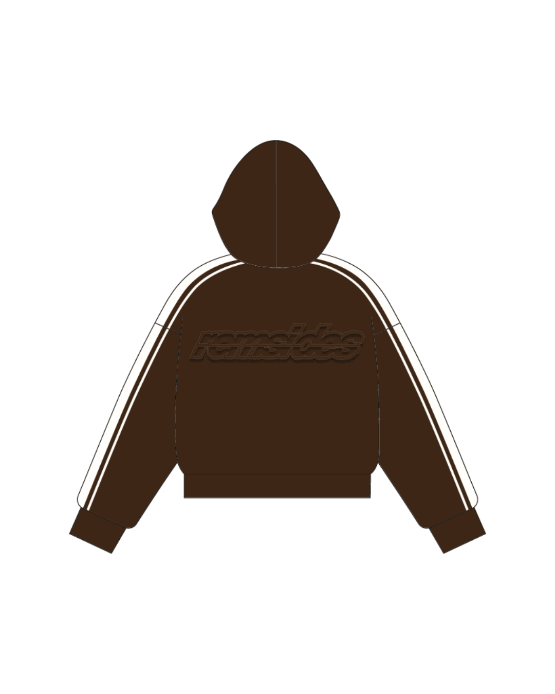 Zip Hoodie - Brownie - vista posterior