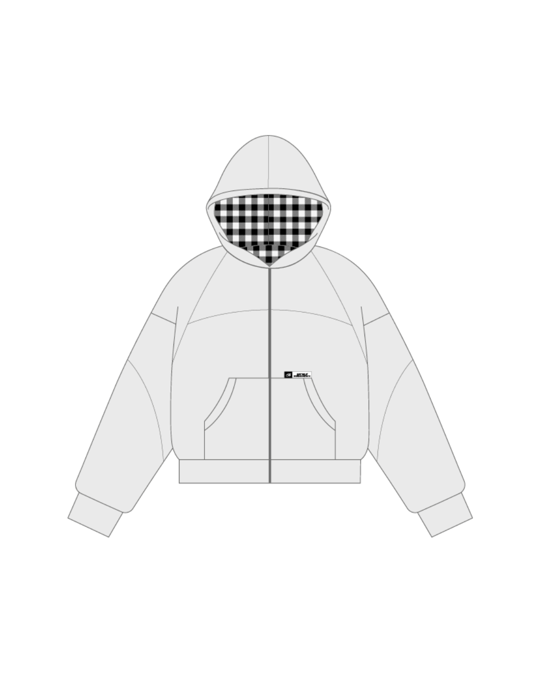 Zip Hoodie - High Frame - vista frontal