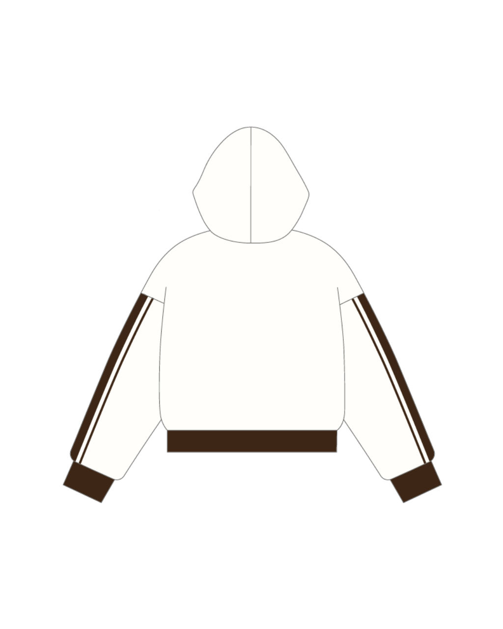 Zip Hoodie - Sand - vista posterior